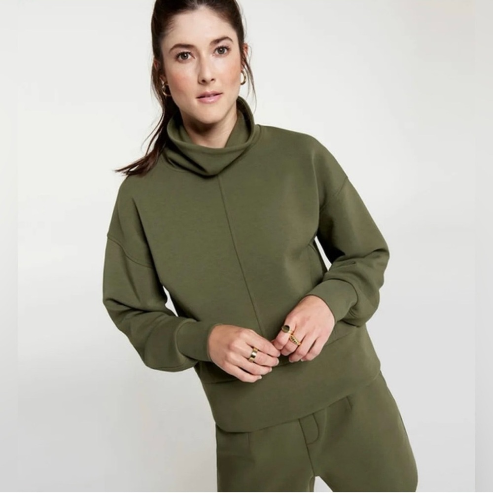 CALIA Women's Soft Scuba Funnel Neck Sweatshirt